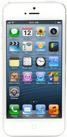 Смартфон Apple iPhone 5 64Gb White & Silver - Омск